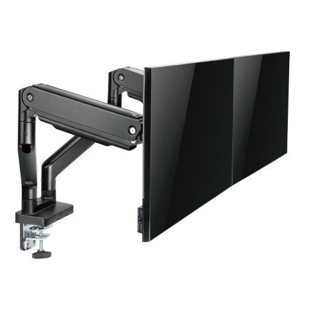 Držiak monitora Brateck LDT60-C024 dve ramená vedľa seba mechanická pružina Heavy Duty
