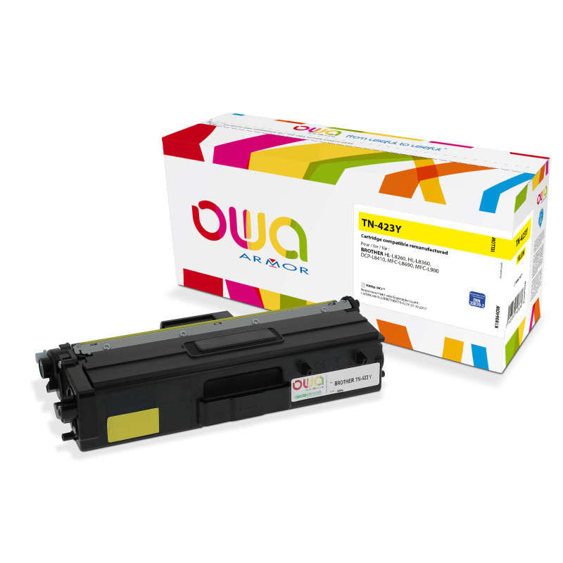 OWA Armor toner kompatibilný s Brother TN-423Y, 4000st, žltá/yellow