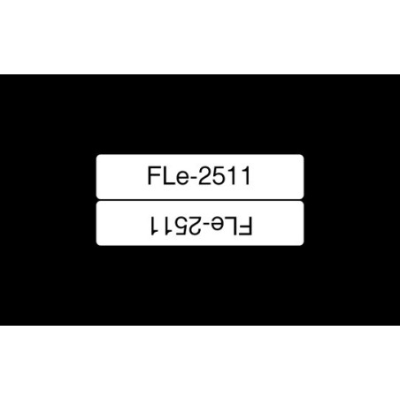 FLe-2511, predrezané štítky - čierna na biele, šírka 21 mm