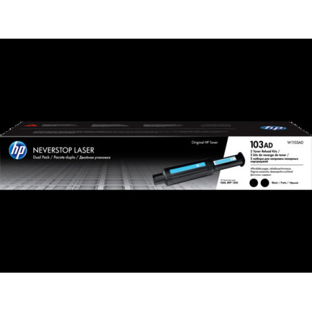 HP 103AD Black Neverst. Laser, dvojbalenie, W1103AD