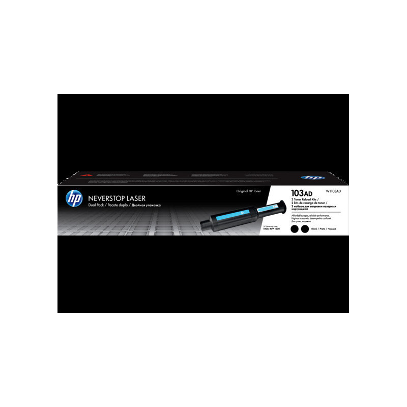 HP 103AD Black Neverst. Laser, dvojbalenie, W1103AD