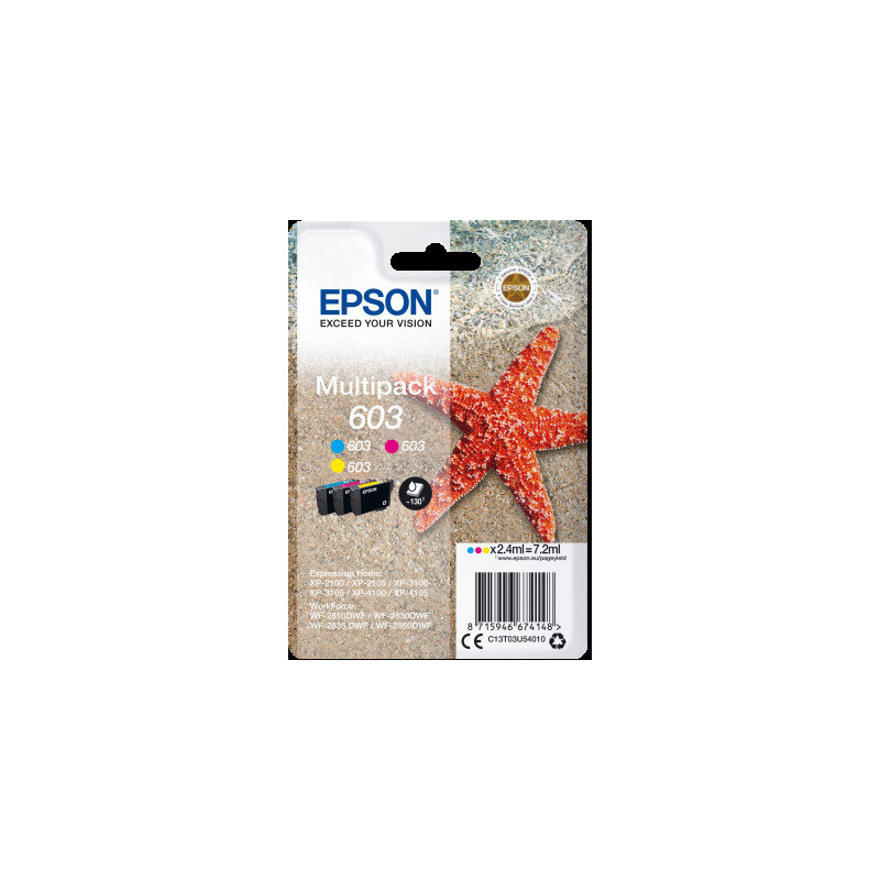 Epson multipack 3-colours 603, Cyan, Magenta, Yellow