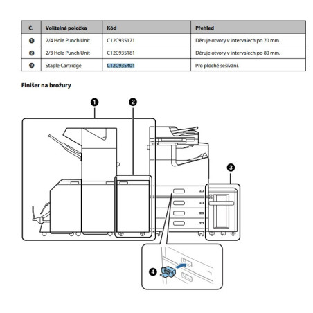 Epson WorkForce Enterprise Staple Cartridge pre Staple Finisher