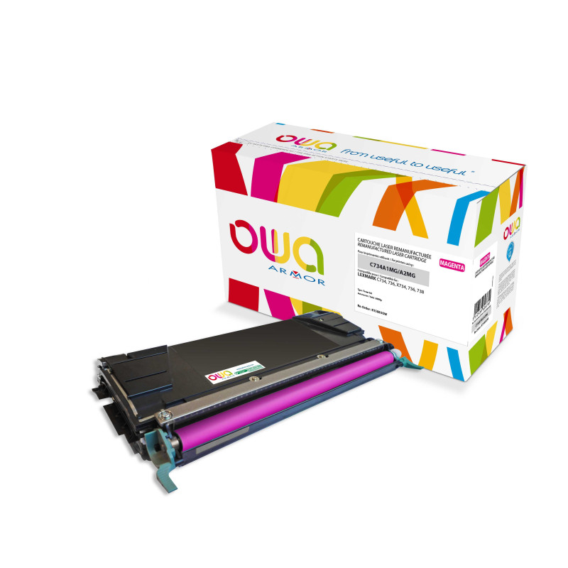 OWA Armor toner kompatibilný s Lexmark C734A1MG, 6000st, červená/magenta