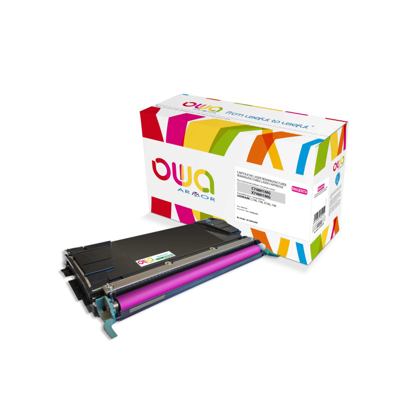 OWA Armor toner kompatibilný s Lexmark C748H1MG;X748H1MG, 10000st, červená/magenta
