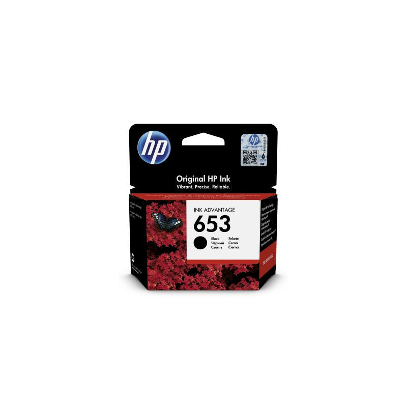 HP 653 čierna atramentová náplň (3YM75AE)