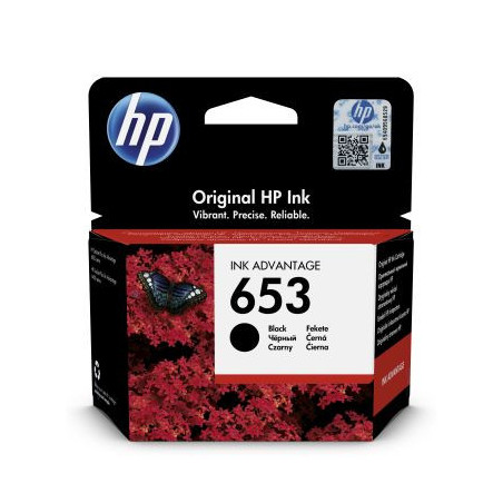 HP 653 čierna atramentová náplň (3YM75AE)