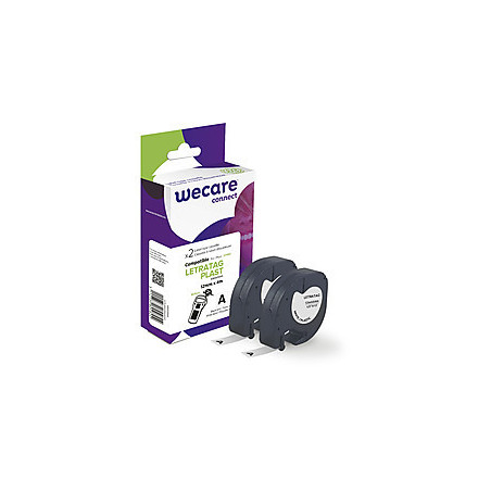 WECARE ARMOR páska kompatibilná s DYMO S0721610, Black/White, 2*12mm*4m