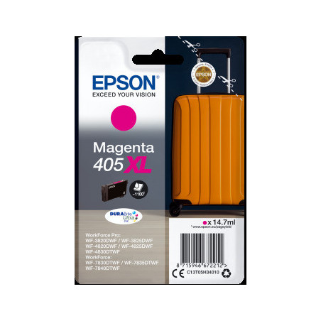 Epson Singlepack Magenta 405XL DURABrite Ultra Ink