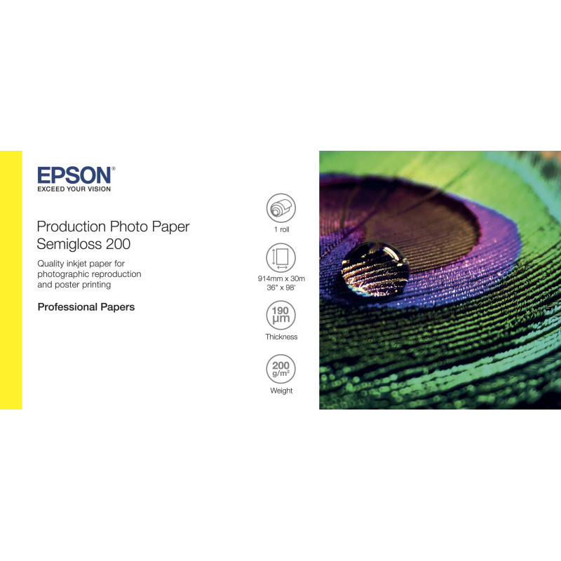 EPSON Production Photo Paper Semigloss 200 36"x30m