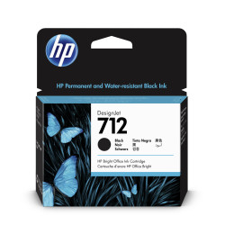 HP 712 Atramentová náplň čierna (80ml); 3ED71A