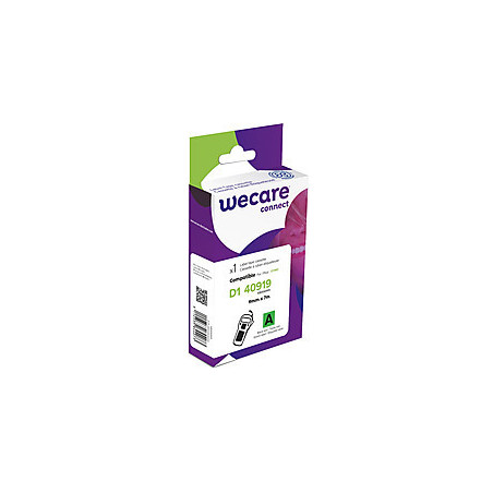 WECARE ARMOR páska kompatibilná s DYMO S0720740, Black/Green, 9mm*7m