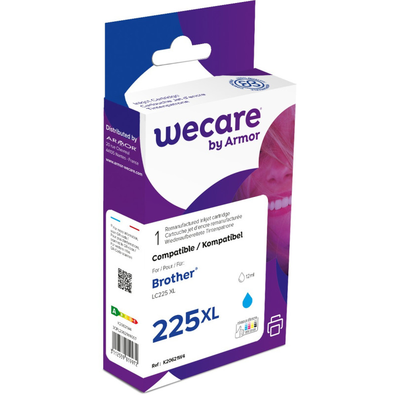 WECARE ARMOR ink kompatibilný s BROTHER LC-223Y, žltá/yellow