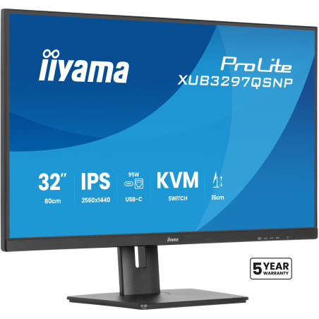 iiyama ProLite/XUB3297QSNP-B1/32"/IPS/QHD/100Hz/1ms/Čierna/5R