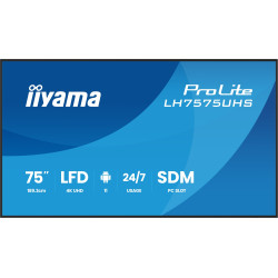 75" iiyama LH7575UHS-B2AG: IPS, 4K UHD, Android, 24/7