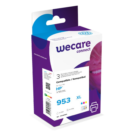 WECARE ARMOR ink sada kompatibilná s HP F6U16AE/F6U17AE/F6U18AE, CMY