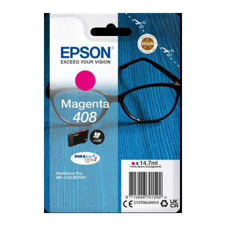 EPSON Singlepack Magenta 408 DURABrite Ultra Ink