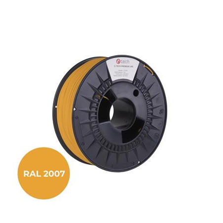 Tlačová struna (filament) C-TECH PREMIUM LINE, PETG, luminiscenčná svetlá oranžová, RAL2007, 1,75mm,