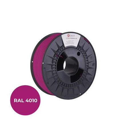 Tlačová struna (filament) C-TECH PREMIUM LINE, PETG, telekomunikačná fialová, RAL4010, 1,75mm, 1kg