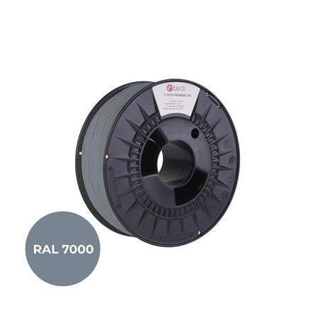Tlačová struna (filament) C-TECH PREMIUM LINE, PETG, veverčie šedá, RAL7000, 1,75mm, 1kg