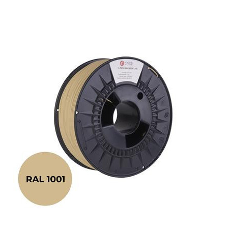 Tlačová struna (filament) C-TECH PREMIUM LINE, PLA, béžová, RAL1001, 1,75mm, 1kg