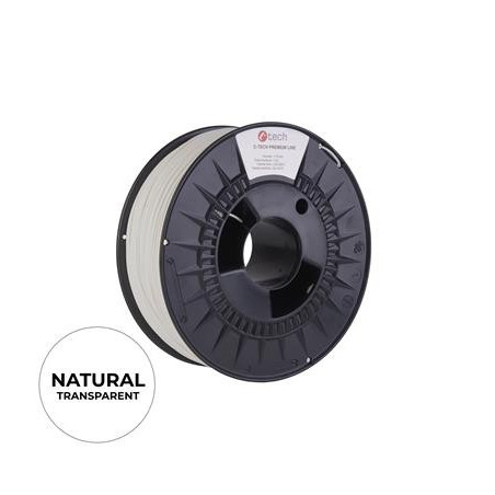 Tlačová struna (filament) C-TECH PREMIUM LINE, PLA, natural, 1,75mm, 1kg