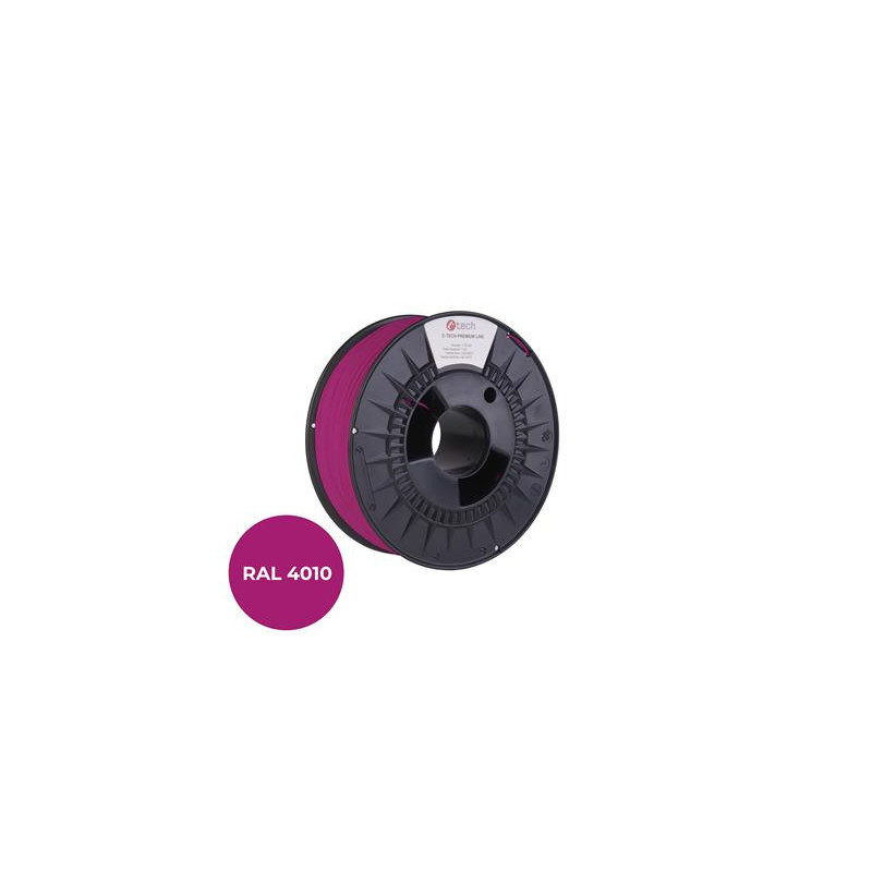Tlačová struna (filament) C-TECH PREMIUM LINE, PLA, telekomunikačná fialová, RAL4010, 1,75mm, 1kg