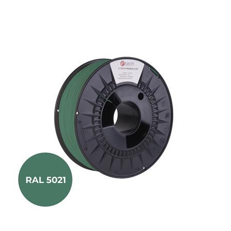 Tlačová struna (filament) C-TECH PREMIUM LINE, PLA, vodná modrá, RAL5021, 1,75mm, 1kg