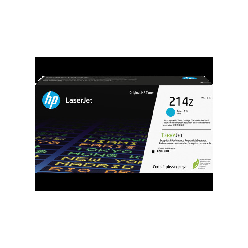HP W2141Z, cyan toner. kazeta HP LaserJet 214Z