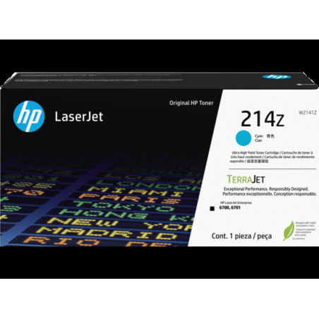 HP W2141Z, cyan toner. kazeta HP LaserJet 214Z