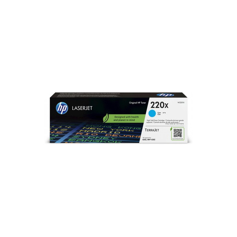 HP W2201X, cyan toner. kazeta HP LaserJet 220X