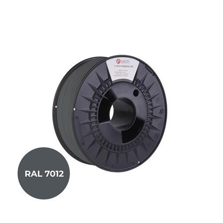 Tlačová struna (filament) C-TECH PREMIUM LINE, ABS, čadičová šedá, RAL7012, 1,75mm, 1kg
