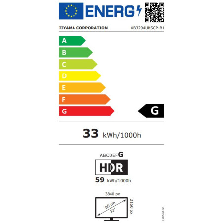 iiyama ProLite/XB3294UHSCP-B1/31,5"/VA/4K UHD/60Hz/2ms/Čierna/5R
