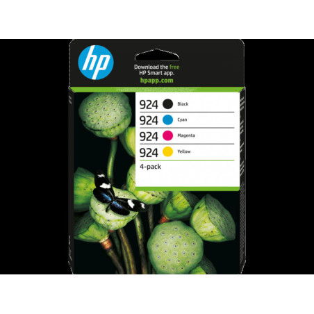 HP 924 - combo pack (čierna, 3farebná), 6C3Z1NE