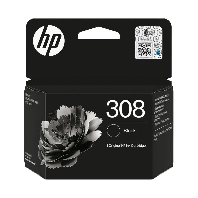 HP 308 ink. náplň čierna, 7FP21UE