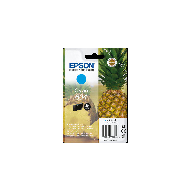 EPSON Singlepack Cyan 604 Ink