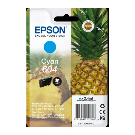 EPSON Singlepack Cyan 604 Ink