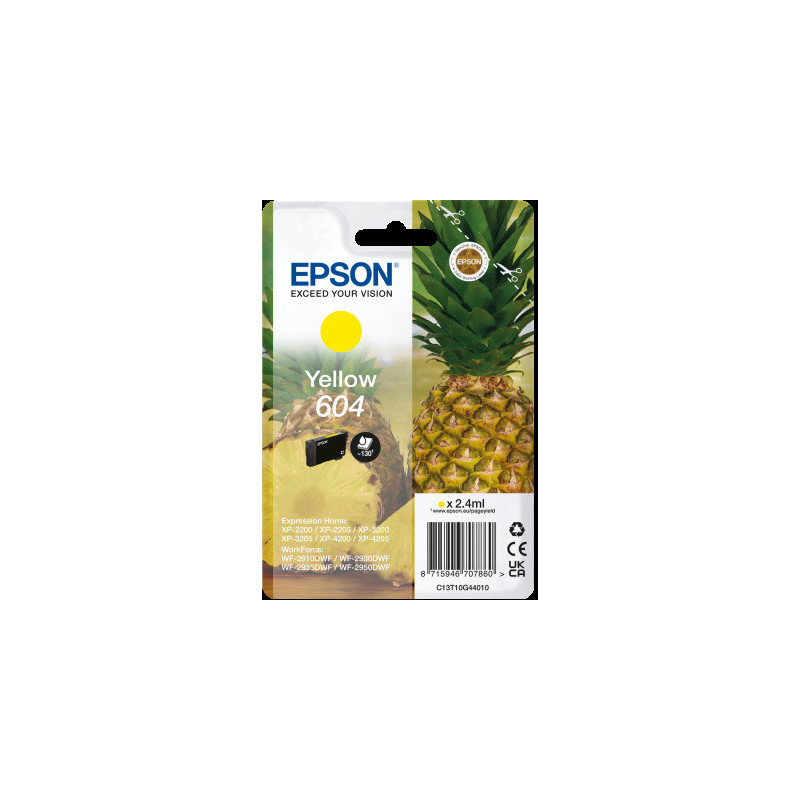 EPSON Singlepack Yellow 604 Ink