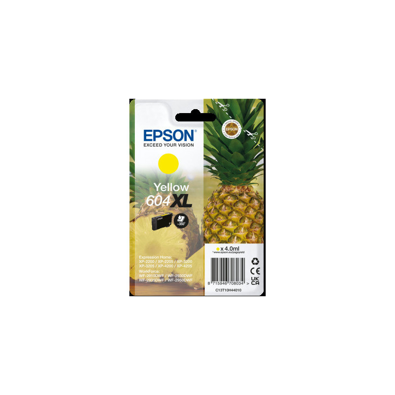 EPSON Singlepack Yellow 604XL Ink