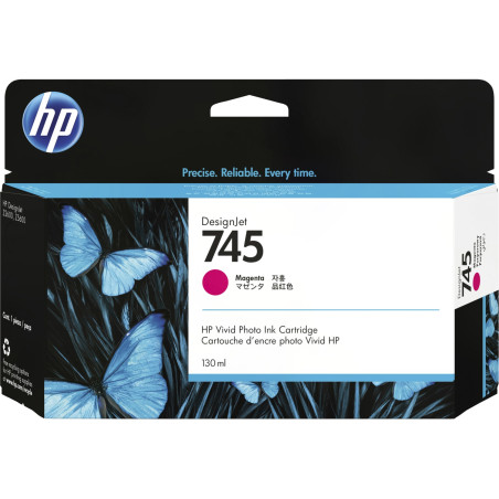 HP 745 atramentová náplň purpurová, F9J95A