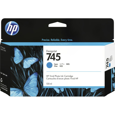 HP 745 atramentová náplň azúrová, F9J97A