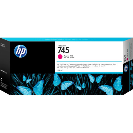 HP 745 atramentová náplň purpurová, F9K01A