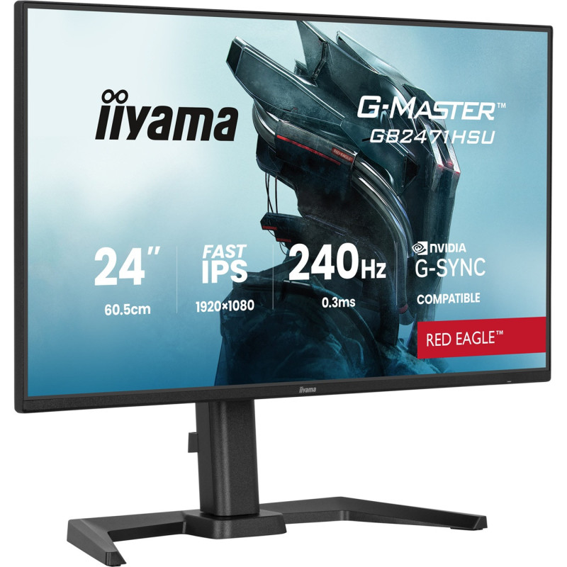 iiyama G-Master/GB2471HSU-B1/23,8"/IPS/FHD/240Hz/0,3ms/Čierna/3R