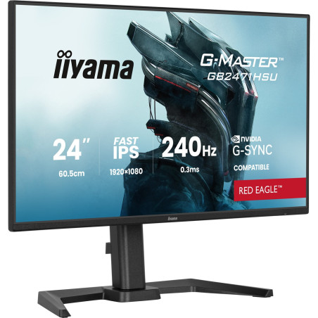 iiyama G-Master/GB2471HSU-B1/23,8"/IPS/FHD/240Hz/0,3ms/Čierna/3R