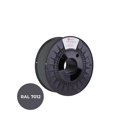 Filament C-TECH PREMIUM LINE, TPU 90A, flexibilný, čadičová šedá, RAL7012, 1,75mm, 1kg