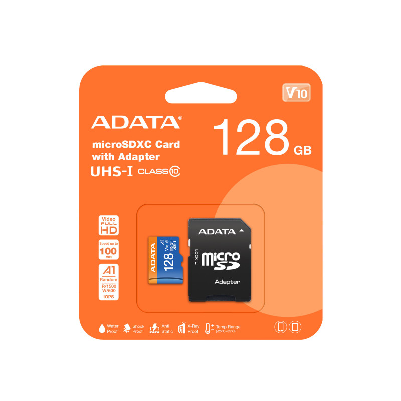 Adata/micro SDXC/128GB/UHS-I U1 / Class 10/+ Adaptér