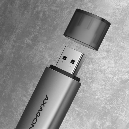 AXAGON CRE-SAC, USB3.2 Gen 1 Type-C + Type-A externá čítačka kariet SD/microSD, podpora UHS-I