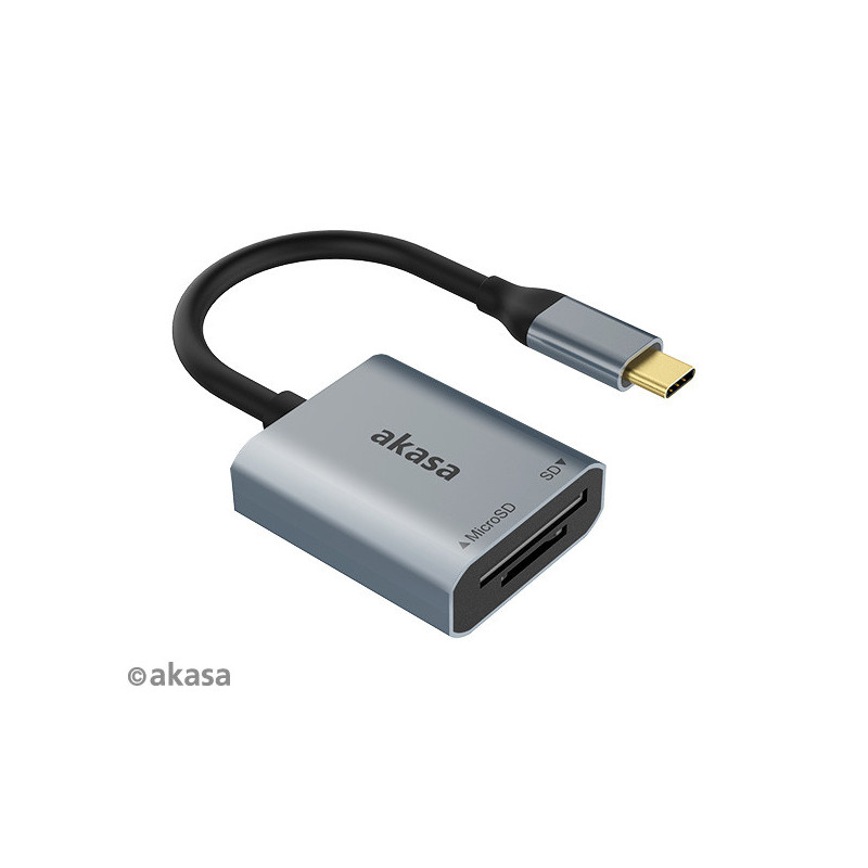 AKASA USB 3.2 Type-C Dual čítačka kariet