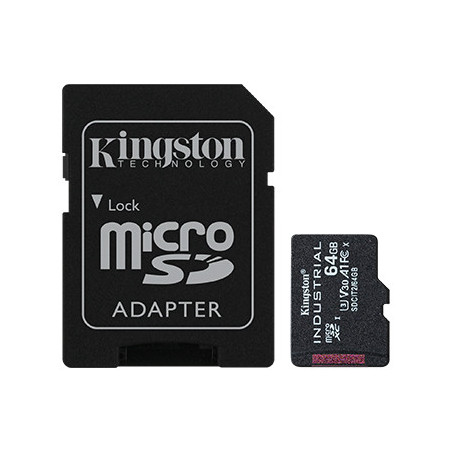 Kingston Industrial/micro SDXC/64GB/UHS-I U3 / Class 10/+ Adaptér