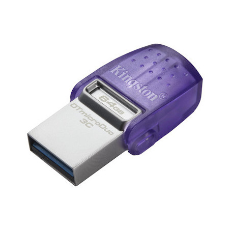 Kingston DataTraveler MicroDuo 3C/64GB/USB 3.2/USB-A + USB-C/Fialová